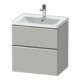 Duravit Meuble sous lavabo D-Neo 63,4x45,2 cm, chrome/béton, 1 porte, 1 tiroir-1