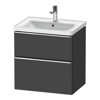 Duravit Meuble sous lavabo D-Neo 63,4x45,2 cm, chromé/gris m, 1 porte, 1 tiroir