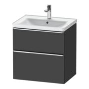 Duravit Meuble sous lavabo D-Neo 63,4x45,2 cm, chromé/gris m, 1 porte, 1 tiroir-1