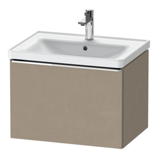 Duravit Meuble sous-lavabo D-Neo 63,4x45,2 cm, chrome/lin, 1 tiroir, suspendu