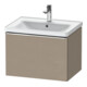 Duravit Meuble sous-lavabo D-Neo 63,4x45,2 cm, chrome/lin, 1 tiroir, suspendu-1