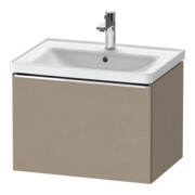 Duravit Meuble sous-lavabo D-Neo 63,4x45,2 cm, chrome/lin, 1 tiroir, suspendu