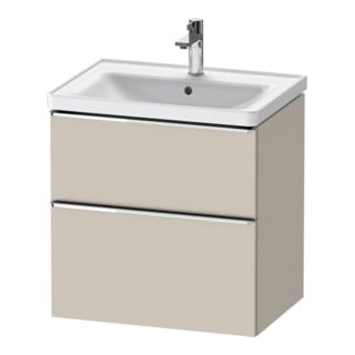 Duravit Meuble sous-lavabo D-Neo 63,4x45,2 cm, chrome/taupe, 1 porte, 1 tiroir
