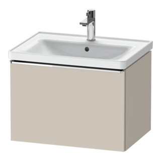 Duravit Meuble sous-lavabo D-Neo 63,4x45,2 cm, chrome/taupe, 1 tiroir, suspendu