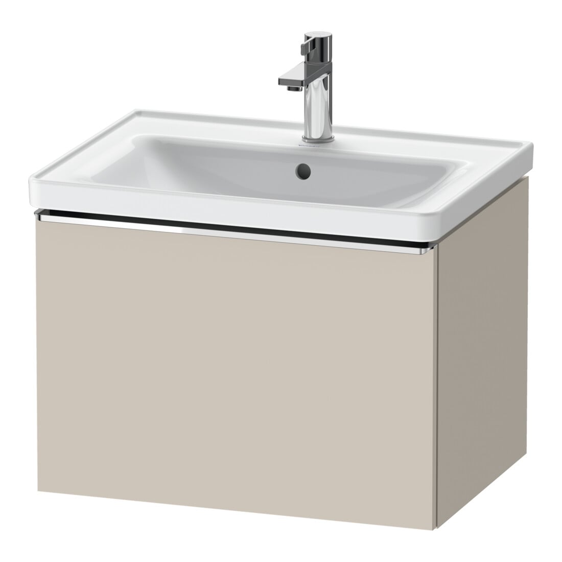 Duravit Meuble sous-lavabo D-Neo 63,4x45,2 cm, chrome/taupe, 1 tiroir, suspendu