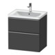 Duravit Meuble sous-lavabo D-Neo 63,4x45,2 cm, ES blanc/gris m, 1 porte, 1 tiroir-1