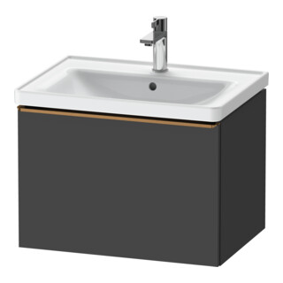 Duravit Meuble sous lavabo D-Neo 63,4x45,2 cm, gris, 1 tiroir, suspendu