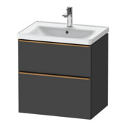Duravit Meuble sous-lavabo D-Neo 63,4x45,2 cm, gris mat, 1 porte, 1 tiroir-1
