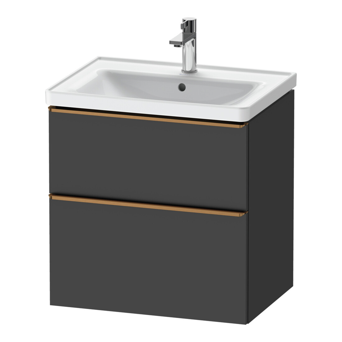 Duravit Meuble sous-lavabo D-Neo 63,4x45,2 cm, gris mat, 1 porte, 1 tiroir