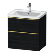 Duravit Meuble sous lavabo D-Neo 63,4x45,2 cm, gris perle/œuf, 1 porte, 1 tiroir