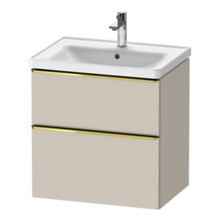 Duravit Meuble sous lavabo D-Neo 63,4x45,2 cm, gris perle/Taupe, 1 porte, 1 tiroir