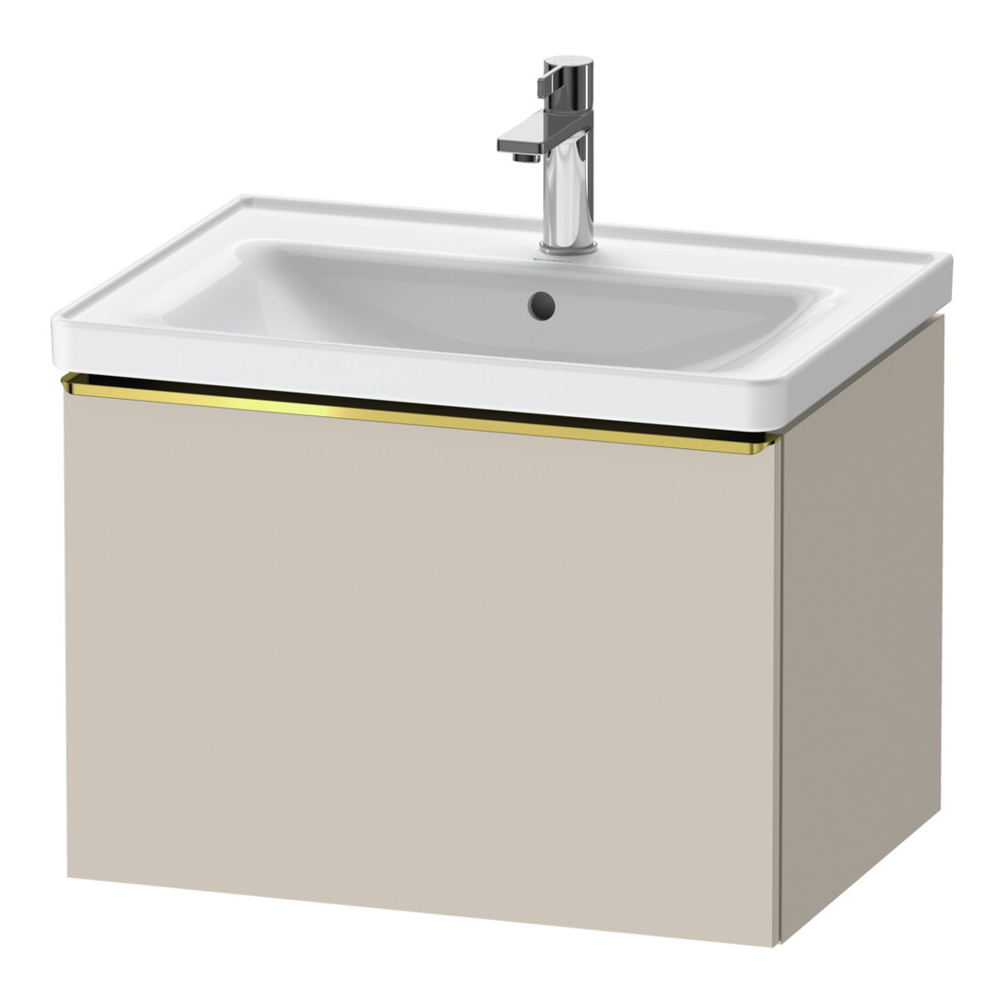 Duravit Meuble sous-lavabo D-Neo 63,4x45,2 cm, gris perle/Taupe, 1 tiroir, suspendu