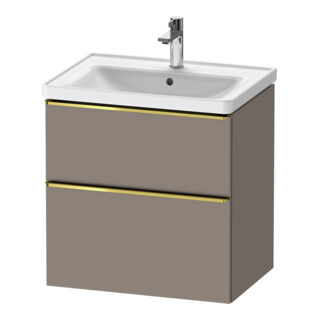 Duravit Meuble sous-lavabo D-Neo 63,4x45,2 cm, gris poli/Bas m, 1 porte, 1 tiroir