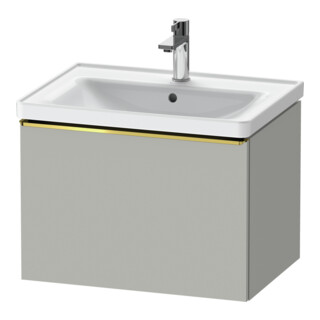Duravit Meuble sous-lavabo D-Neo 63,4x45,2 cm, gris poli/mat, 1 tiroir, suspendu