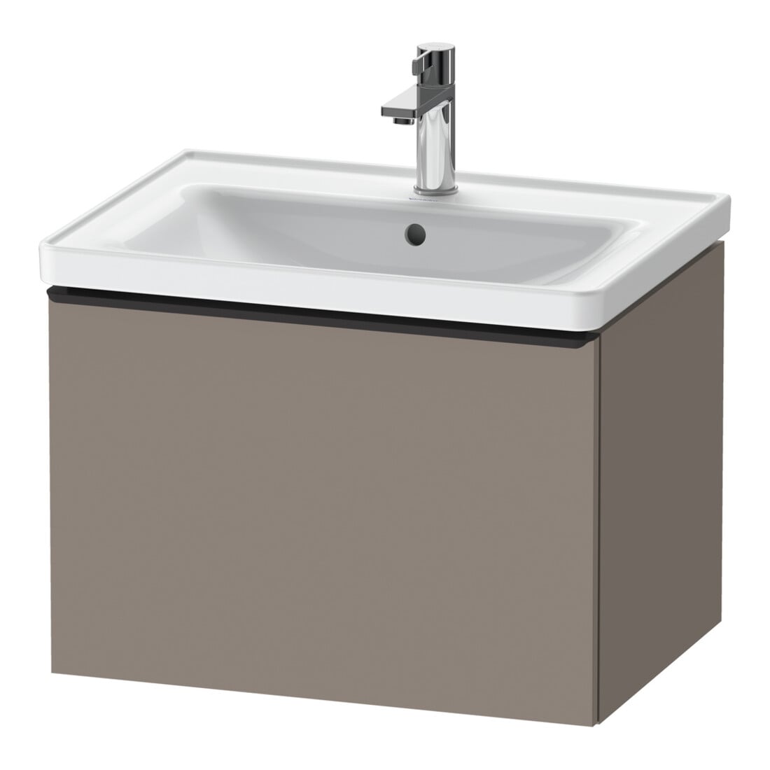 Duravit Meuble sous lavabo D-Neo 63,4x45,2 cm, noir/Bas ma, 1 tiroir, suspendu