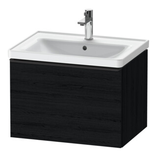 Duravit Meuble sous lavabo D-Neo 63,4x45,2 cm, noir/blanc, 1 tiroir, suspendu