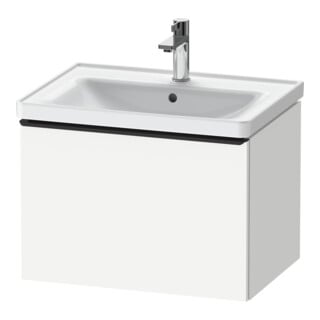 Duravit Meuble sous lavabo D-Neo 63,4x45,2 cm, noir/blanc, 1 tiroir, suspendu