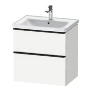Duravit Meuble sous-lavabo D-Neo 63,4x45,2 cm, noir/blanc mat, 1 tiroir, 1 coulissant-1