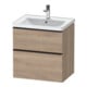 Duravit Meuble sous-lavabo D-Neo 63,4x45,2 cm, noir/émaillé, 1 porte, 1 tiroir-1