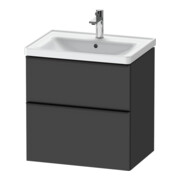 Duravit Meuble sous-lavabo D-Neo 63,4x45,2 cm, noir/Grap m, 1 porte, 1 tiroir