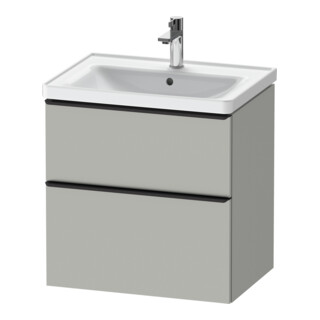 Duravit Meuble sous-lavabo D-Neo 63,4x45,2 cm, noir/gris m, 1 tiroir, 1 coulissant