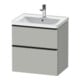 Duravit Meuble sous-lavabo D-Neo 63,4x45,2 cm, noir/gris m, 1 tiroir, 1 coulissant-1