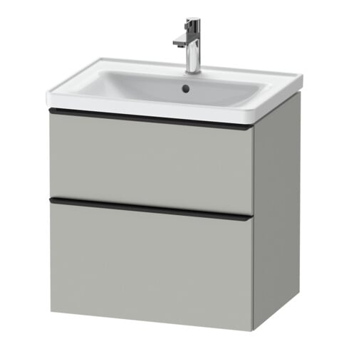 Duravit Meuble sous-lavabo D-Neo 63,4x45,2 cm, noir/gris m, 1 tiroir, 1 coulissant