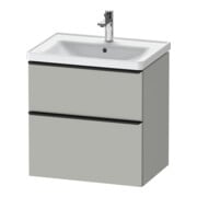 Duravit Meuble sous-lavabo D-Neo 63,4x45,2 cm, noir/gris m, 1 tiroir, 1 coulissant