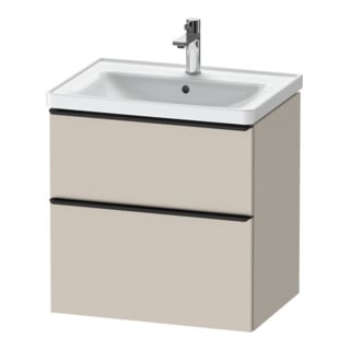 Duravit Meuble sous lavabo D-Neo 63,4x45,2 cm, noir/gris taupe, 1 porte, 1 tiroir