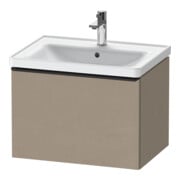Duravit Meuble sous-lavabo D-Neo 63,4x45,2 cm, noir/lin, 1 tiroir, suspendu-1