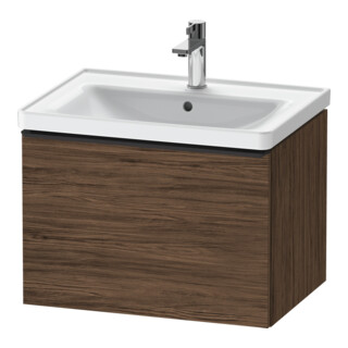 Duravit Meuble sous-lavabo D-Neo 63,4x45,2 cm, noir/noisette, 1 tiroir, suspendu