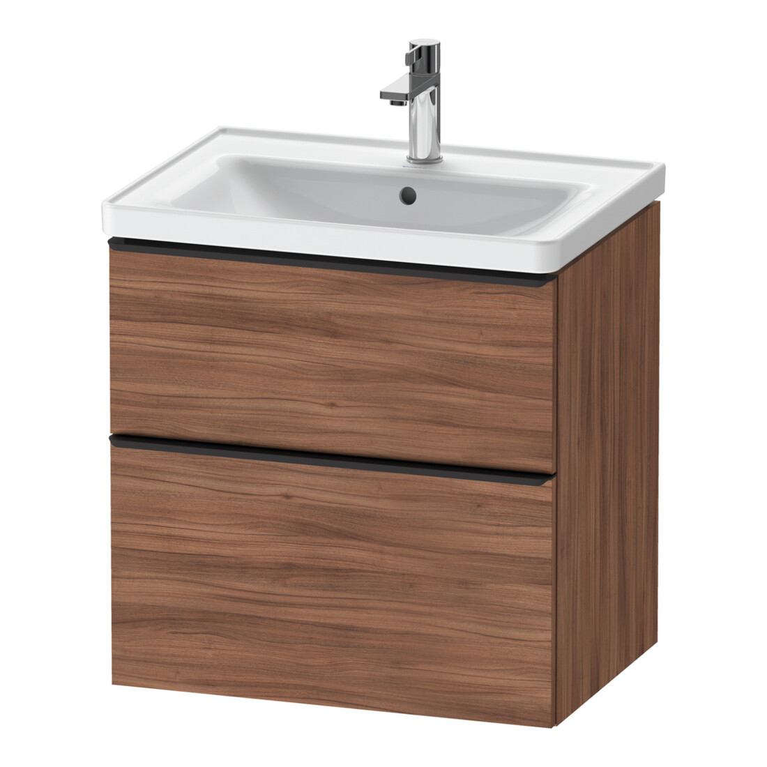 Duravit Meuble sous-lavabo D-Neo 63,4x45,2 cm, noir/noisette N, 1 porte, 1 tiroir