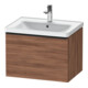 Duravit Meuble sous lavabo D-Neo 63,4x45,2 cm, noir/noisette naturel, 1 tiroir, suspendu-1