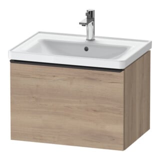 Duravit Meuble sous-lavabo D-Neo 63,4x45,2 cm, noir/œuf marbré, 1 tiroir, suspendu