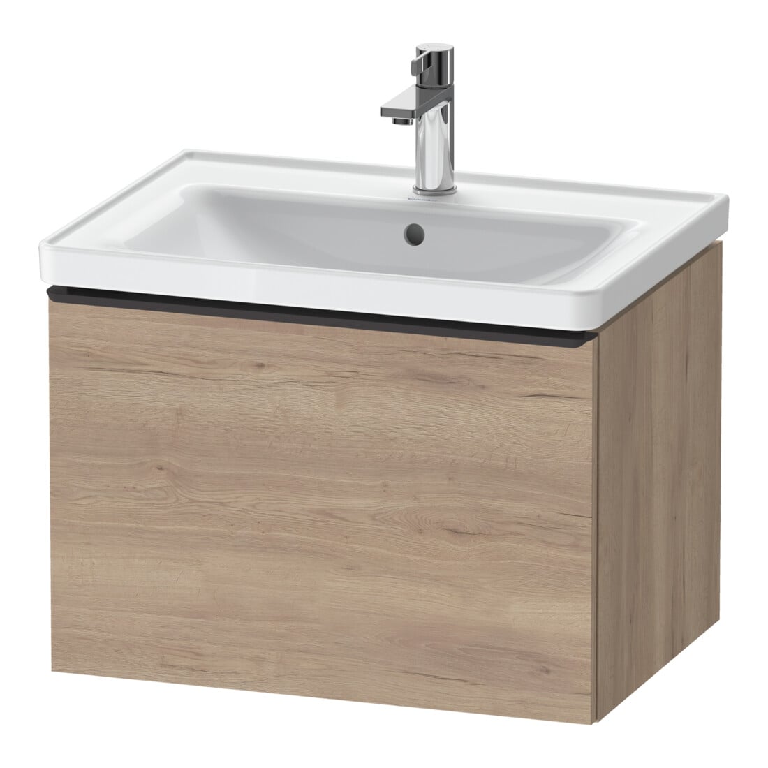 Duravit Meuble sous-lavabo D-Neo 63,4x45,2 cm, noir/œuf marbré, 1 tiroir, suspendu