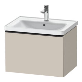 Duravit Meuble sous lavabo D-Neo 63,4x45,2 cm, noir/taupe mat, 1 tiroir, suspendu