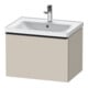 Duravit Meuble sous lavabo D-Neo 63,4x45,2 cm, noir/taupe mat, 1 tiroir, suspendu-1
