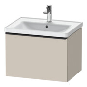Duravit Meuble sous lavabo D-Neo 63,4x45,2 cm, noir/taupe mat, 1 tiroir, suspendu-1