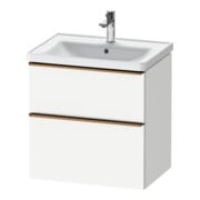 Duravit Meuble sous-lavabo D-Neo 63,4x45,2cm, blanc brillant, 1 porte, 1 tiroir