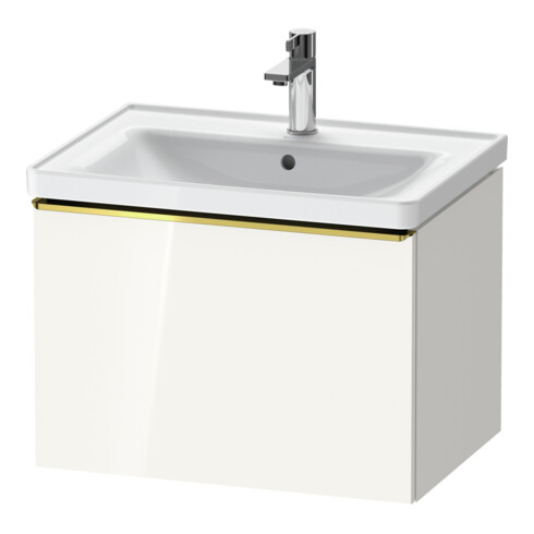 Duravit Meuble sous lavabo D-Neo 63,4x45,2cm, blanc brillant, 1 tiroir, suspendu