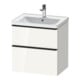 Duravit Meuble sous-lavabo D-Neo 63,4x45,2cm, noir/blanc, 1 tiroir, 1 coulissant-1