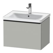 Duravit Meuble sous lavabo D-Neo 63,4x45,2cm, noir/gris mat, 1 tiroir, suspendu