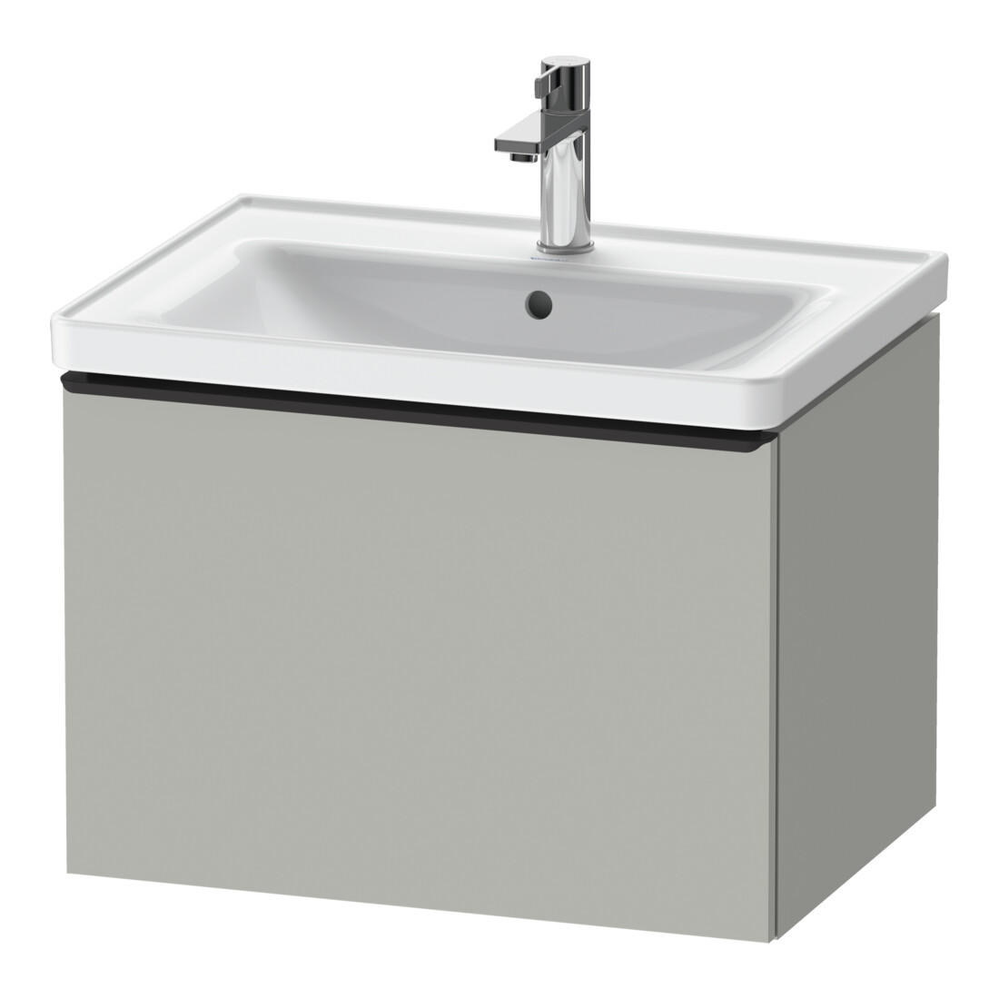 Duravit Meuble sous lavabo D-Neo 63,4x45,2cm, noir/gris mat, 1 tiroir, suspendu