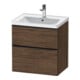 Duravit Meuble sous-lavabo D-Neo 63,4x45,2cm, noir/noisette, 1 porte, 1 tiroir-1