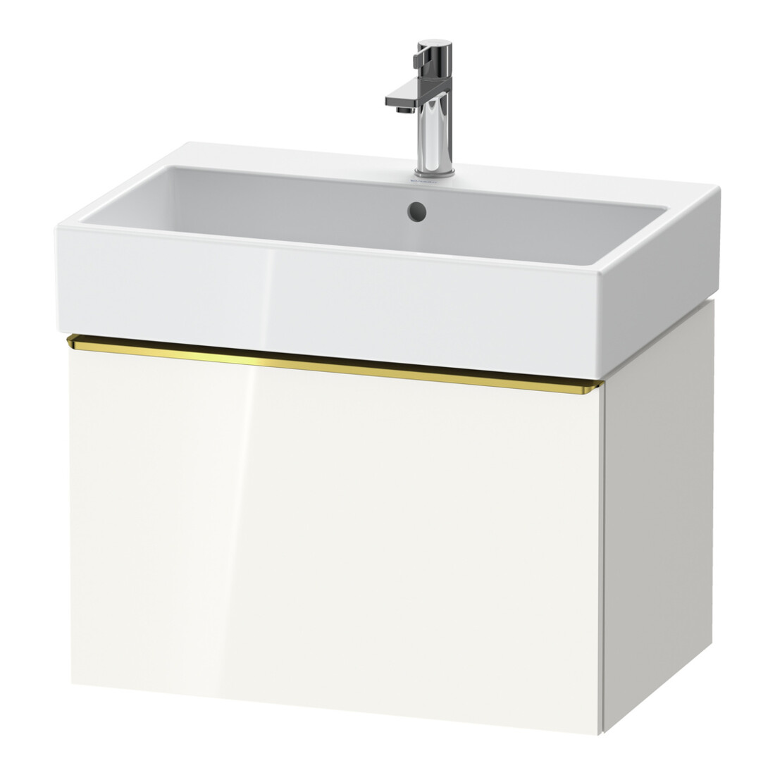 Duravit Meuble sous lavabo D-Neo 68,4x44,2 cm, blanc poli/haut brillant, 1 tiroir, suspendu