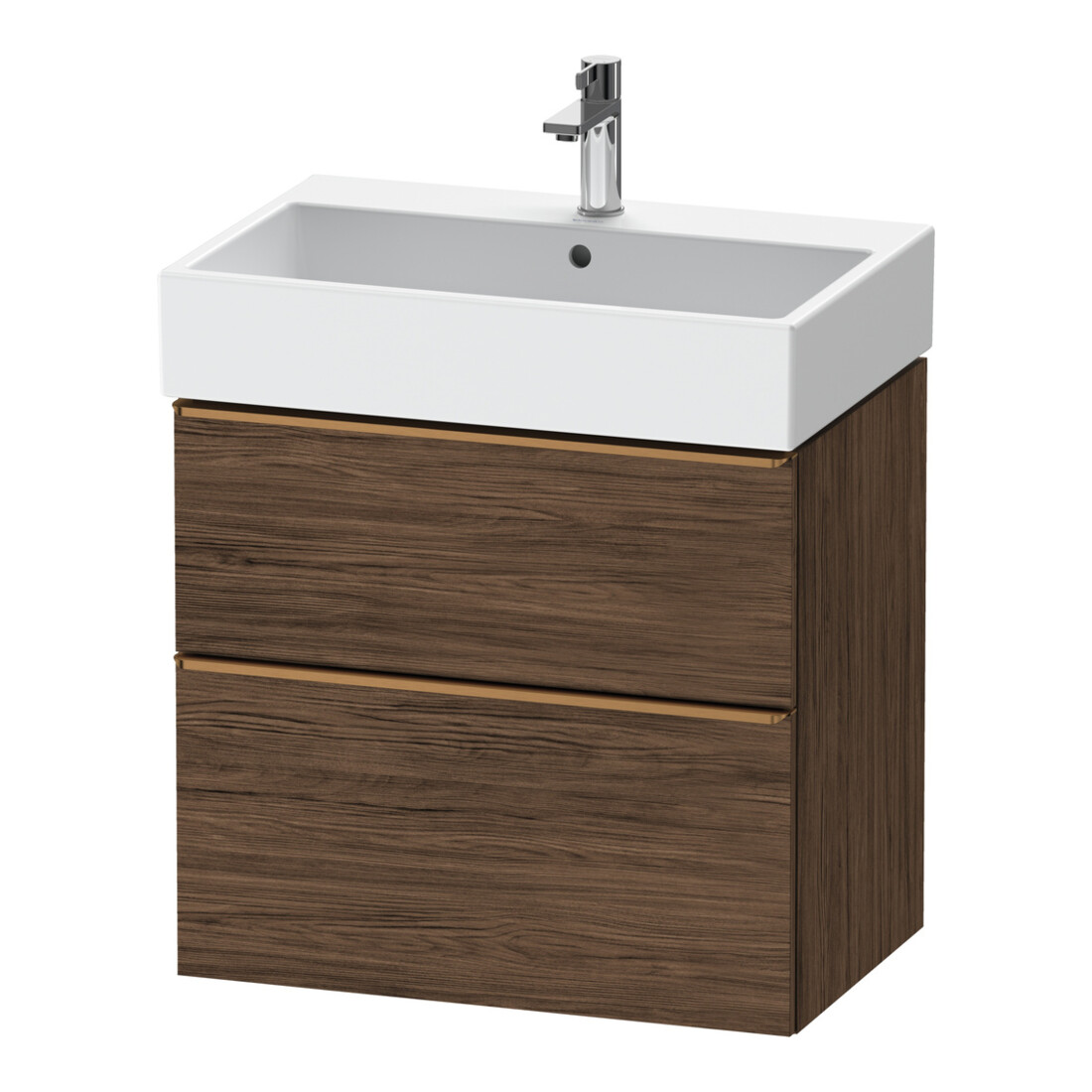 Duravit Meuble sous-lavabo D-Neo 68,4x44,2 cm, chêne brossé/Noyer, 1 porte, 1 tiroir