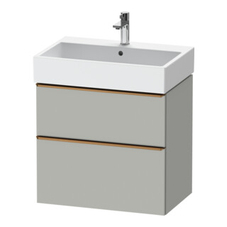 Duravit Meuble sous lavabo D-Neo 68,4x44,2 cm, chêne brut/gris, 1 porte, 1 tiroir