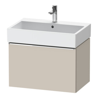 Duravit Meuble sous-lavabo D-Neo 68,4x44,2 cm, chrome/taupe mat, 1 tiroir, suspendu