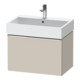 Duravit Meuble sous-lavabo D-Neo 68,4x44,2 cm, chrome/taupe mat, 1 tiroir, suspendu-1