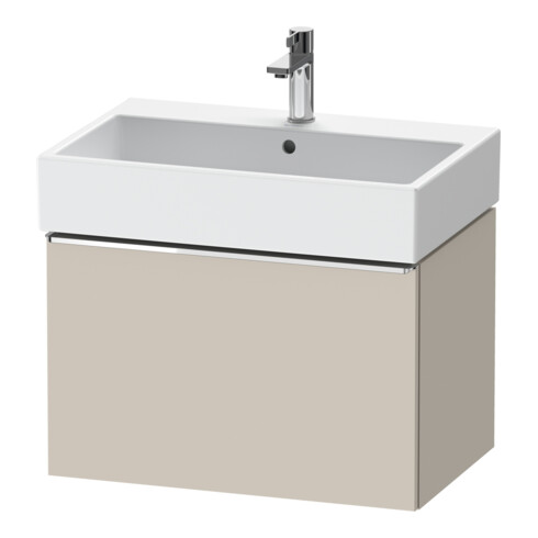 Duravit Meuble sous-lavabo D-Neo 68,4x44,2 cm, chrome/taupe mat, 1 tiroir, suspendu